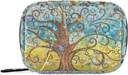 Naanle Tree of Life 7-Day Pill saco organizador com zíper e gancho e loop, Tamanho compacto, Unisex, 8 Compartimentos, Twill Canvas pano, Estilo clássico