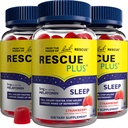 Bach RESCUE PLUS Melatonina Gummies sono, Natural morango sabor, Ajuda ao sono, Suplemento dietético, Vegan, Sem glúten, Sem sabores artificiais, Cores ou adoçantes, 3 Pack, 180 contagem Total