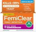 FemiClear Gentle Relief Fórmula 2 Tratamento de Infecção, Fórmula Gentil para Indivíduos Mais Sensitivos, Ingredientes All-Naturais Pomada + Coceira Externa Coceira Alivio Pomada, Produtos de Cuidado Feminino