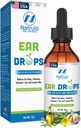 Natrulo Natural Ear Drops for Ear Infection - Homeopático, Eardrops Herbais para Adultos, Crianças & Animais de estimação - para Dores de Orelha, Orelha de Nadador, Cera solta - Óleo de Orelha Segura para Crianças, Made in USA (2 Oz)