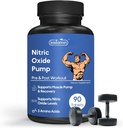 Suplemento de óxido nítrico Pré-treino Suplemento para homens Crescimento Muscular - 90 Vegan, Não-GMO pílulas de apoio à saúde masculina