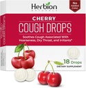 HERBION Naturals Tosse Drops, Suplemento dietético, Alivia a Tosse, para adultos e crianças com mais de 6 anos, Sem sabor artificial, Sem cor adicionada (18 Count of 1), Cherry)