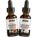 Leões Orgânicos Mane Mushroom Complex Liquid Drops - Orgânico Leão Mane Mushroom Liquid Tincture Focus, Nevoeiro, Suplementos de Saúde do Cérebro - Extrato Suplemento Leões