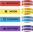 Rotulagem de etiqueta de papel permanente da Instrução de medicamentos AM NOON PM para pill case Planner 0.4 * 1.6inch (Mon Noon Evening Bedtime)