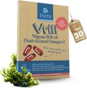 Testa Omega 3 Vegan Krill Suplemento-1000mg Softgels, 2 vezes mais Omega-3, DHA, EPA, Astaxantina, Fosfolipídios - Coração, Cérebro, Olho, Apoio Conjunto - Não de peixe, Fonte de algas - 60 Softgels