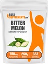 BulkSuplements.com Extrato de melão amargo em pó - Suplemento de melão amargo, Extrato de gota amarga - Suplemento de ervas, sem glúten, 750mg por serviço, 250g (8,8 oz) (Pacote de 1)