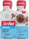 SlimFast Replacement Shake, Chocolate Original Creme Leite, 10g de pronto para beber proteína para perda de peso, 11 Fl. Oz garrafa, 4 contagem (Packaging May Vary)