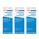 Rugby Dibucaína tópica Anestesia 1% Hemorroid Pomada - Creme de alívio da dor para coceira e queima, Tratamento de hemorroidas, Anti Comichão Creme 1 Oz (3 Pack)