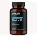 Endur Choline L(+) Bitartrato, liberação sustentada Cérebro e suplemento de apoio ao fígado, Pré-natal seguro, Vegan, Não-GMO, Sem glúten, 300mg (60 comprimidos)