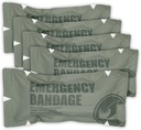 RHINO RESCUE 6" Bandagem de emergência estilo israelense, Compressão Trauma Dressing ferida, Médico esterilizado vácuo selado, Combate Tático Primeiros Socorros Kit IFAK Suprimentos, 5 Conde