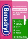 Benadryl Original Força Coceira parar Anti-Itch Cream, Difenidramina HCl Analgésico tópico & Zinc Acetato Proteção da pele, alívio da maioria Coceiras ao ar livre, 1 oz (Pacote de 6)