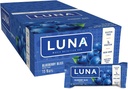 LUNA BAR - Lanchonete sem glúten - Blueberry Bliss Flavor - 7g de proteína - Não-GMO - Lanchonete saudável baseado em plantas - No Go Snacks (1.69 Ounce Snack Bars, 15 Conde)