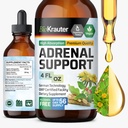 BIO KRAUTER Suporte adrenal Tintura - Rhodiola & Ashwagandha Suplementos - Vegan Mood Support Drops 4 Fl.Oz.
