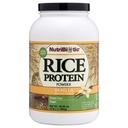 NutriBiotic – Vanilla Rice Protein, 3 Lb (1.36kg) □ Carbo baixo, Keto-Friendly, Vegan, Pó de proteína crua
