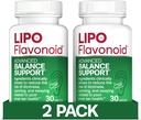 Suporte de equilíbrio lipo-flavonóide para vertigem e alívio de tonturas - Fórmula clinicamente testada com Ginkgo Biloba & Vitamina D & B Complexo - Saúde do ouvido interno e suporte de equilíbrio - 30-Count - 2-Pack