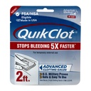 Kits médicos de aventura QuikClot Gauze - Gaze médico hemostática flexível para kits de emergência ou preparação de desastres e mais - pára de sangrar rápido com caulim - 3" x 24"