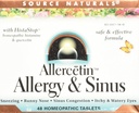 Fonte Naturals Alercetina Alergia & Sinus, Comprimidos homeopáticos, 48 comprimidos