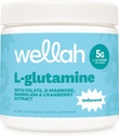 Wellah L-Glutamina pó sem sabor (50 Servos) - 5g L-Glutamina por serviço, adoçado com Stevia
