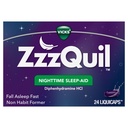 Vicks ZzzQuil, Nighttime Sleep Aid LiquiCaps, 25 mg de difenidramina HCl, No.1 marca de Sono-Ajuda, Formando não-Habit, Queda dormindo rápido, 24 contagem