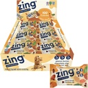 Zing Peanut Butter Chocolate Chip Crianças Vegan Protein Bares, Gluten Free 100 Calorie Mini Bares, Dairy Free Nutrition Bares com proteína baseada em plantas, Kosher, No Soy, Sem Álcoois de Açúcar - 18 contagem