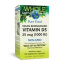 Factores naturais Terra inteira & mar Vitamina D3 - Suplemento dietético suporta ossos e articulações fortes - Ajudas Absorção de cálcio - Vegan & Non-GMO - 90 Cápsulas vegetarianas (90 Servings)