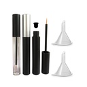 3 peças 5ml Eyeliner vazio tubos recarregáveis cílios crescimento líquido garrafa de plástico Eyeliner frasco tubo com escova cílio crescimento óleo mascara tubo para cosméticos vêm com 2 mini funis palstic