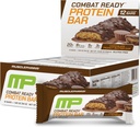 MusclePharm Combat Sport Bar, Chocolate Amendoim Butter Cup, Altas barras de proteína, Desejos de combate, Desempenho de combustível e atender demandas de energia, 20g Proteína de Whey Protein, 5g Fibra, Gluten Free, 12 Bares