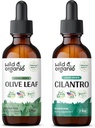 Tintura de Folha de Oliva Selvagem e Orgânica 2 fl oz & Cilantro 2 fl oz