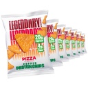 Alimentos lendários Pizza Chips de proteína – Popped Tortilla Estilo – 20g de proteína alta, 4g de carboidratos líquidos, Baixo açúcar, Gluten Free, Keto Snack Packs – 7 Count – Batatas saudável crunchy