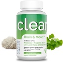 Suplemento do cérebro para memória, neblina cerebral, foco, humor e concentração e função cognitiva - Mane do leão sobrecarregado com Ginkgo Biloba & Duas Strains Probióticas (60 Contagem - 1 Mês de Fornecimento)