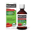 Robitussin Adulto Força Máxima Tosse + Congestão torácica DM Max (8 fl. oz. garrafa), Supressor de Tosse & Expectante, Framboesa sabor