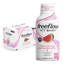 Freeflow Fit Energy Shots, Watermelon Rush, Natural Caffeine Boost com L-theanina, Ginseng, Vitaminas, Prebióticos, Eletrolíticos (6 contagem, 2 onças shots)