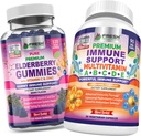 SAÚDE FRESCA Elderberry Gummies e Imune Multivitamin - Bundle