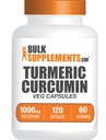 BulkSupplements.com Cápsulas de Extrato de Açafrão - Suplemento de Açafrão, Suplemento de Curcumina Açafrão 1000mg - Cápsulas de Glúten, 120 Veg (Pack of 1)
