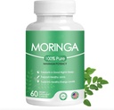Cápsulas Orgânicas Moringa - 800 mg Pure Moringa Powder - Nutriente-Densa Superalimento para Energia - Moringa Cápsulas - 60 Cápsulas