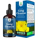 USDA Organic Mullein Drops for Lungs - Herbal Lung Detox & Cleanse with Marshmallow Root Extract & Plantain Leaf for Respiratory Lung Health - Mullein Leaf Tinture Drops for Breathing Support - 120ml