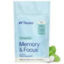 Neuro Memória & Concentração Gum - Gum Nootrópico com Vitamina B12, Vitamina B6, L-Theanina & Ginseng Extract - Natural Cérebro Suporte Suplemento - Vegan, Cafeína & Açúcar mastigação grátis - Pimenta, 90 ct
