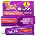 SILKA Anti-Fungal Creme, Tratamento Clínico Anti-Fúngico do Pé, Jock Coceira & Ringworm Remedy, Força Máxima, Alívio de ação rápida de Coceira e Queimamento, 1 Oz