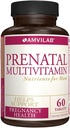 Multivitamina pré-natal - Ajuda a promover a saúde da gravidez - Suporta sistema imunológico e desenvolvimento fetal - Nutrientes essenciais para mamãe e bebê - Fórmula segura - Suplemento dietético - 60 comprimidos