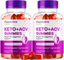 (2 Pack) Fast Active Keto ACV Gummies, Fast Active Keto Gummies 1050MG, Fast Active Apple Cider Gummies, Fast Active Keto Gummy Advanced Formula, Fast Active Keto ACV Gummies, 120 Gummies para 2 meses