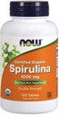 Agora Alimentos - Certified Organic, Spirulina, 1000 mg, 120 comprimidos