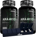 Atleta melhorado - Suplemento de ácido araquidônico - Suplemento muscular e de força para aumento da massa muscular e recuperação melhorada para homens e mulheres (120 cápsulas) - 2 Pack com Kinara Pill Organizador
