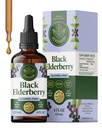 HERBAMAMA Black Elderberry Drops - Vegan Elderberry Extract líquido para apoio imunológico - Não-GMO, álcool e açúcar-livre Imunidade Suplemento, 42-Dia de fornecimento