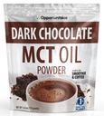 Opportuniteas MCT Oil Powder, Keto Creamer para café, Bebidas & Moothies, Low Carb Keto Friendly, Boost Energy & Metal Focus, Suplemento para Ketogenic Diet, Gluten Free&Non-GMO, Chocolate escuro 6 oz