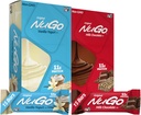 NuGo Original Variety, Vanilla Iogurte 15 barras e chocolate 15 barras, 11g de proteína, sem glúten, 30 contagem