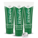 Gel de alívio de dor biocongelado para joelho, pescoço, quadril, articulação, ombro, e dor de costas simples, artrite alívio da dor, alívio muscular doloroso, gel de mentol incolor 4 Fl Oz (Pacote de 3)
