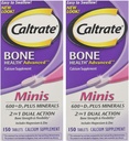 Caltrate Minis + Minerals Tamanho 150ct Caltrate Minis + Minerals ,150 Contagem (Pacote de 2)