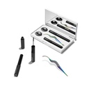 Kit de controle Lashify - Conjunto completo de iniciador DIY Eye Lash - Amplificar Gossamer Black 10mm, 12mm, White Travel Case, Varinha Petite