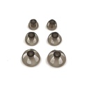 Aparelhos auditivos Domes Smoky Gray Dicas Peças de ouvido Confortáveis para Amplificador de Som BTE Aberto Kit PSAP Invisível, exceto para RIC 5+8+10mm (Mistura * 6)