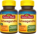Cápsulas de Ashwagandha feitas na natureza 125mg para suporte de estresse, 60 Cápsulas, suprimentos de 60 dias (Pacote de 2)